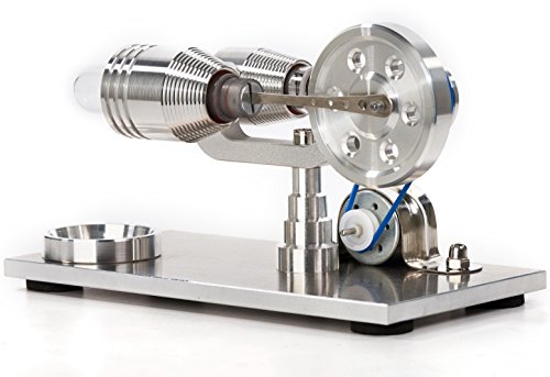 Sunnytech Hot Air Stirling Engine Model Education Electricity Power LED Toy SC010