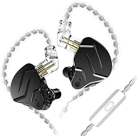 KINBOOFI KZ ZSN Pro X Earphone with 1BA and 1DD, In Ear Earbuds with 0.75mm 2 Pin Cable (Black, With Mic)