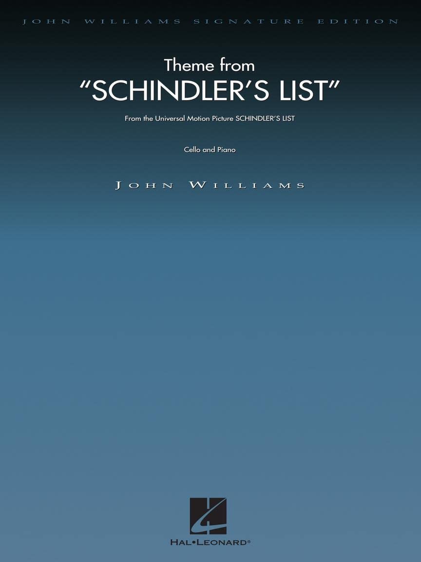 Theme from Schindler's List. Cello And Accomp..: For Cello and Piano