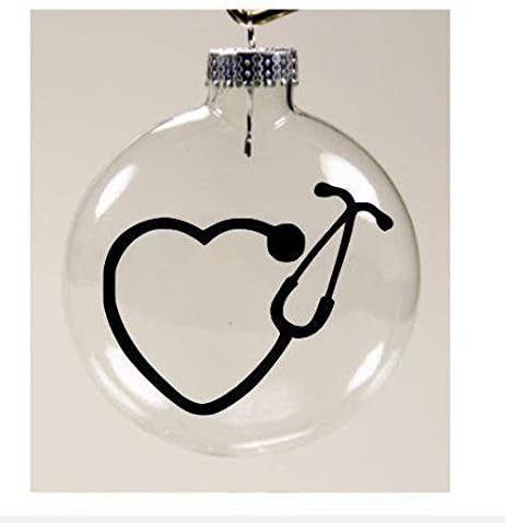 Stethoscope Medical Doctor Nurse Christmas Ornament Shatterproof Disc Holiday Jenuine Crafts