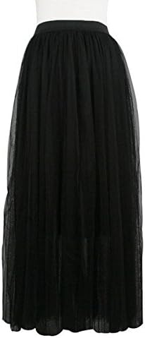 Vintage 40's 50's Punk Rockabilly Princess Women Multi Layer Tulle Maxi Long Tutu Skirt A-line Multilayer Dress