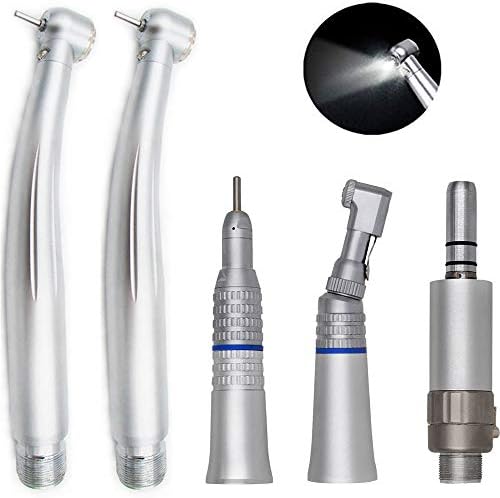 High Low Speed Combination Suit 2Holes, Pana Max LED Optical Fiber Air Tools, 1:1 E-Type Air Motor Contra Angle Straight Piece Hand Kits