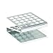 ULAB Scientific Test Tube Rack Set, Z Shape, Suitable for Tubes of Dia. ≤16mm, 1pc in Stainless Steel, 1pc in Aluminum, UTR1003