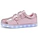 EQUICK Kids Light Up Casual Shoes Flashing Double Velcro LED Sneakers With 11 Colors Modes For Boys and Girls In Halloweens,D5001,L06,33