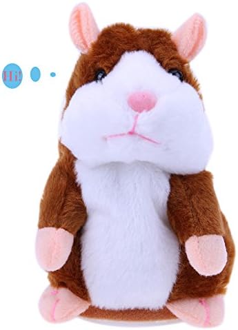Talking Hamster Plush Toy Gifts for Child - Talking Hamster Repeats What You Say Talking Plush Toy Halloween Christmas Xmas Gift for Kids