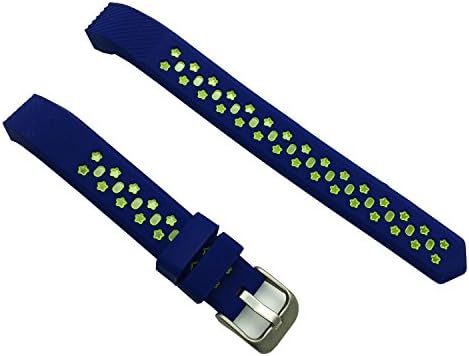Feuy Fitbit Alta HR Bands, Adjustable Replacement Silicone Bands for Fitbit Alta and Fitbit Alta hr band (No Tracker) (Blue + Fluorescein)