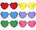 One Piece Heart Shaped Rimless Sunglasses Transparent Candy Color Eyewear(6 Color)