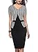 REPHYLLIS Women Bodycon Office Church Elegant Midi Work Pencil Sheath Dress