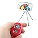 Hapurs Bluetooth Wireless Remote Control Camera Shutter Release Self Timer for iPhone 5S 5C 5 4S 4, iPad Air Mini, Samsung Galaxy S5 S4 S3 Note Tab, Google Nexus, HTC, Sony and other iOS Android Phones - Red