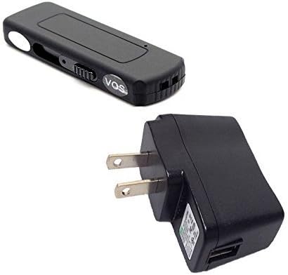 EyeSpySupply VAUSB4GB/WC 4GB USB Flash Voice Recorder Drive with Wall Charger