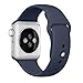 Apple Watch Band, WESHOT Silicone Soft Replacement Watch Band Strap For Apple Watch Sport Edition 38MM Midnight Blue S/M