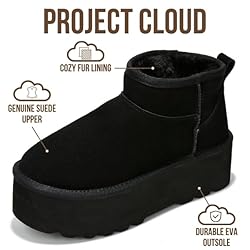 Project Cloud 100% Genuine Leather Ankle Boots for