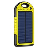 Dizaul Solar Charger, 5000mAh Portable Solar Power Bank Waterproof/Shockproof/Dustproof Dual USB Battery Bank Compatible with All Smartphones,iPhone,Samsung,Android Phones,Windows Phones,GoPro,GPS