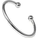 VN Jewelry Men's Silver Torque Bangle | Solid 925 Sterling Silver Torque Bangle Bracelet - Silver Bangle For Men