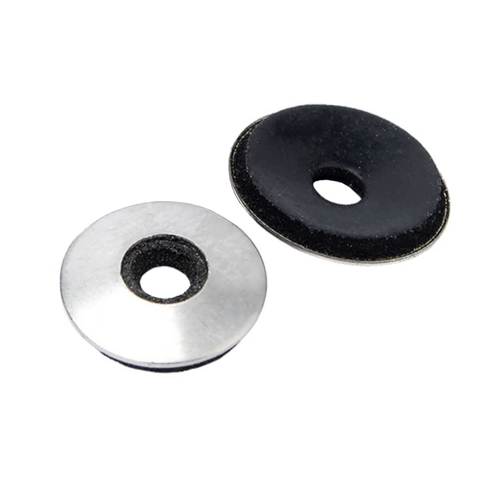 Oneyijun 20 Pcs Sealing Washers 304 Stainless Steel Neoprene EPDM Bonded Sealing Gasket Composite Waterproof Washers, 6.3mm ID, 19mm OD, 2.5mm Thickness