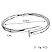 Designer Inspired Titanium Steel Nail Cuff Bangle Bracelet (Silver)
