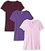 Clementine Apparel Women's Petite Plus Deep V Neck Tee (Pack of 3)