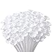 Caydo 200 Pieces White Balloon Sticks Holders with Cups for Wedding, Party, Holidays, Anniversary Decor