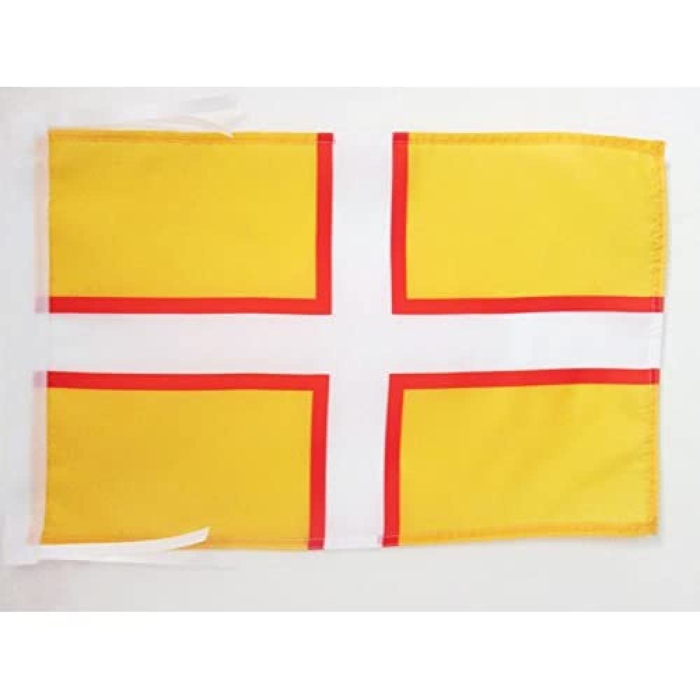 AZ FLAG - Dorset New county Flag - 18'' x 12'' - 100% Polyester County of Dorset - England Small Banner with Two Cords - Fade Resistant - Vivid Colors - 18x12 in - 45x30 Cm