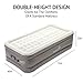 Ivation Premium Comfort Inflatable Air Mattress (Twin) Blow Up Air Bed w/14 Dual Coils - FirmaCoil Technology, Raised 20” Height w Built-in Electric Pump for Guest Travel Camping (Brown/Beige)