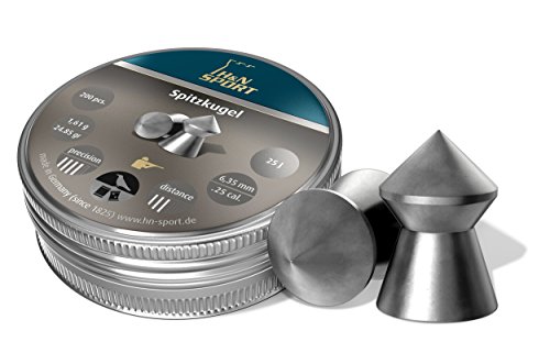 H&N Spitzkugel Pointed Airgun Pellets .25 Caliber / 24.85 Grains (200 Count)