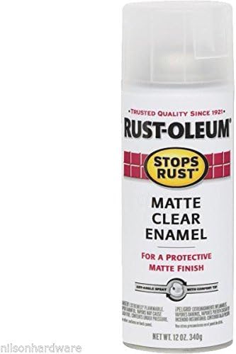 6 Pk 12 Oz RustOleum Stops Rust Matte Clear Enamel Spray Paint 285093