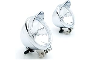 Krator Custom Chrome Passing Fog Auxiliary Light Compatible with Suzuki Intruder Volusia VS 700 750 800 1400 1500