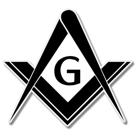 Masonic Compass Vinyl Sticker - Car Window Bumper Laptop - SELECT SIZE