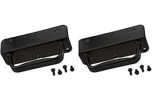 ADVANTAGE INDUSTRIES Nylon Gate Handle | Best Grip/Extra Knuckle Room | Left & Right Reversible | Sturdy Design w/Easy Alignment | Heavy Duty Outdoor Gate Pull | Aluminum & Vinyl/PVC 2Pack - Black