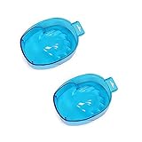 WINOMO Soak tray 2pcs Nail Art Manicure Care Soak Bowl Tray Polish Remover Random Color