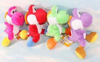 Shalleen 9pcs/set Super mario bros running yoshi 8" soft Stuffed plush toy figure Doll