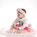 SanyDoll Reborn Baby Dolls, Baby Growth Partners, Headband Pink Small Safflower to Accompany Sleep Little Princess 22inch 55cm