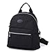Lily & Drew Nylon Mini Casual Travel Daypack Backpack Purse (Small Black)