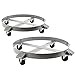 2 Heavy Duty Drum Dollies 1000 Pound - 55 Gallon Swivel Casters Wheel Steel Frame Non Tipping Hand Truck Capacity Dolly