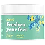 ASUTRA Therapeutic Foot Soak + Pedicure Pumice Stone (Dead Sea Salt w/Tea Tree & Eucalyptus Oils), 16 oz | Improves Circulation | Reduces Swelling | Relieves Itching & Burning | Fights Foot Odor