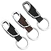 3 Pack Leather Keychain for Men and Women Heavy Duty Car Key Rings Stainless Steel Key