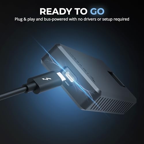 SABRENT Rocket XTRM 5 4TB Thunderbolt 5 Portable SSD, 80Gbps Connection, Up to 64Gbps Transfer, Compatible with TB4 TB3 USB4 USB 3.2 20Gbps 10Gbps 5Gbps, Rugged Aluminum and Silicone (SB-XTM5-4TB)