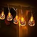 KUAHAIHINTERAL 3D Jack-O-Lantern Halloween Decoration Lights，30LED 11Ft Battery Operated Pumpkin String Lights Halloween Light Outdoor Warm White