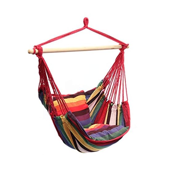 Porch Swinging Chair Hanging Chairs Outdoor Colorful Stripes Egg Chair