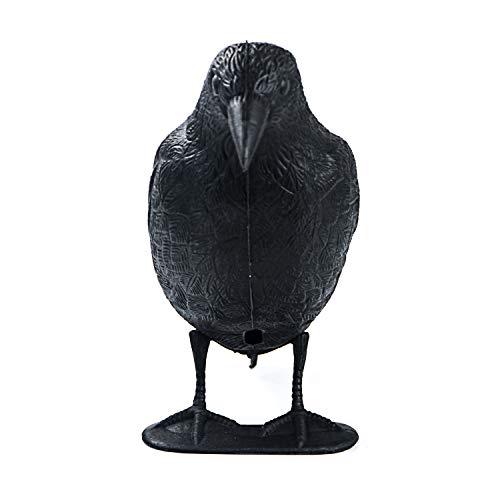 GUGULUZA Crow Decoys Full Body Plastic Crow Decoy for Hunting, Black