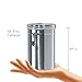 Kitchen Canisters Stainless Steel - Beautiful Canister Sets for Kitchen Counter, 4-Piece Small with Airtight Lids and Measuring Spoon - Tea Coffee Sugar Canisters by SilverOnyx - 4pc Clamp Lids