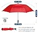 EEZ-Y Golf Umbrella - 58 Inch Windproof Rain Umbrellas w/Double Canopy - Compact, Portable & Break Resistant for Travel – Red
