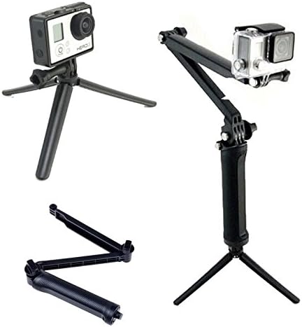 3-way Multi-Function Folding Monopod Lever Tripod for GoPro