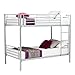 Mecor Metal Bunk Bed-Twin over Twin Undetachable Bunk Beds Frame with Movable Ladder, Metal Slats For Kids/Teens/Adult/Children-Silver