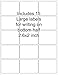 12 Blank White Clothing Size Dividers Adults or Baby Nursery Large 5.25x3.5 Inches (Regular)