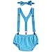 IWEMEK Baby Boys 1st Birthday Cake Smash Outfit Adjustable Y Back Elastic Clip Suspenders Bowtie set Pre-tied Bloomers Shorts