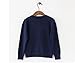 SMILING PINKER Little Girls Crewneck Cardigans Button Knitted Uniform Sweaters Solid Long Sleeves(4-5,Navy Blue)