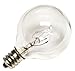 Deneve G40 Clear Glass Globe Light Bulbs with Candelabra Screw Base G40 Light Bulbs Dimmable Non Led Incandescent Energy Saving 11 Watt Lightbulbs, Pack of 25