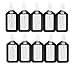 MauSong Travel Accessories, Black Plastic Square Shape Luggage Tag and Identifier with Name Card, 10 Pack