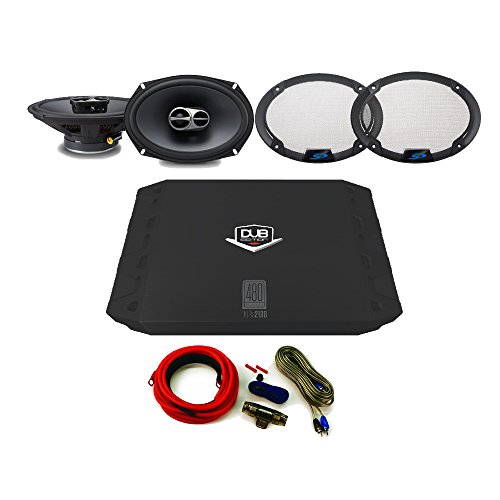 Alpine SPS-619 6x9 200 watt DUBA2100 Amp, Includes Wire Kit
